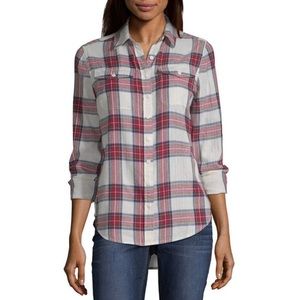 Peyton & Parker Red / Cream Plaid Button-Up Shirt
